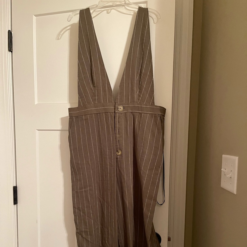 Olive green pinstripe jumper